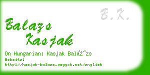 balazs kasjak business card